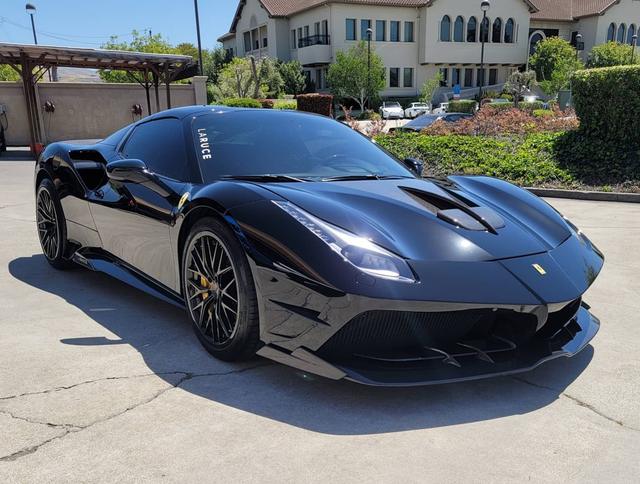 Black Ferrari 488 at 68 Auto Film in Milpitas