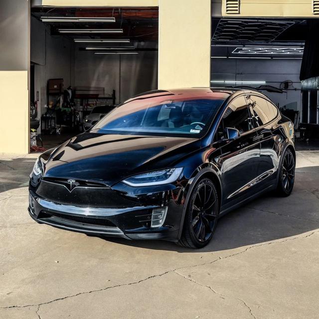Black Tesla Model X at 68 Auto Film in Milpitas