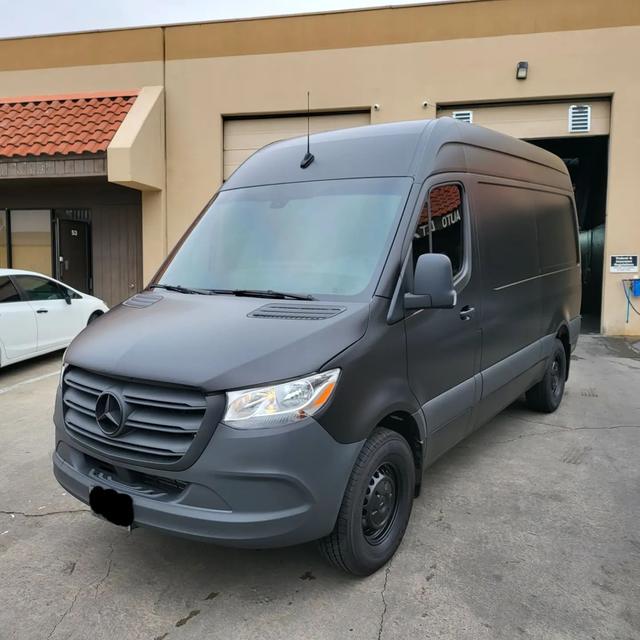 Matte grey Mercedes Sprinter van at 68 Auto Film